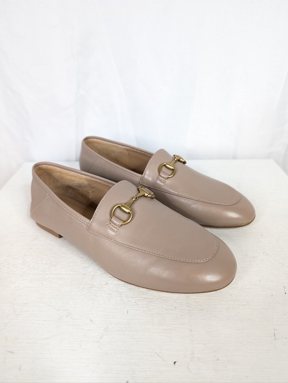 Quince Italian Leather Horsebit Loafers Soft Brown Size 8